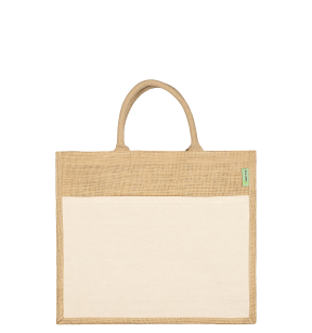 Jute shopper L | Plastic Free | Canvas Voorkant